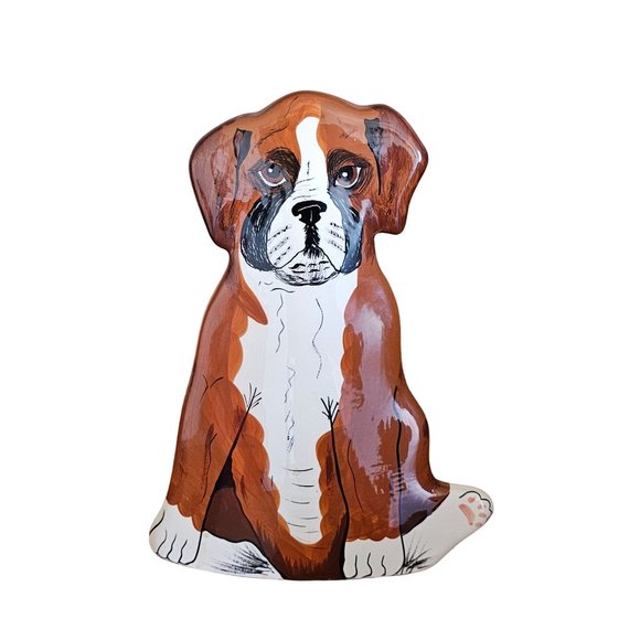 Dogs By Nina Lyman Boxer Vase Puppy Ceramic - Picture 1 of 8